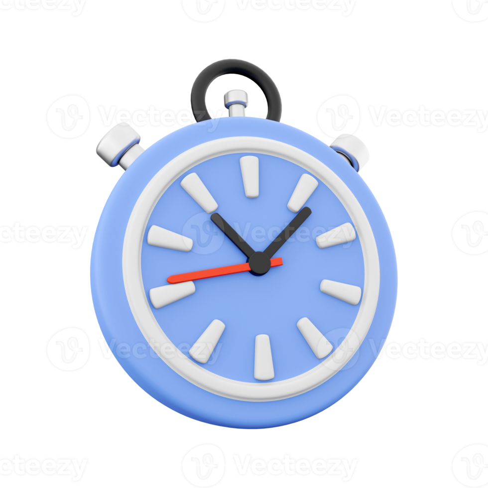 Time 3d render icon. Time lapse icon on white background. 3d render timer display. png