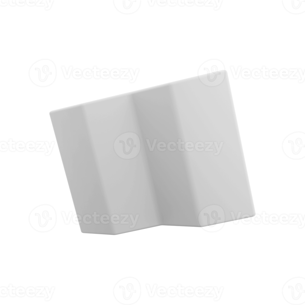 3d render white paper. 3d rendering blank paper. 3D rendering blank paper, icon. png