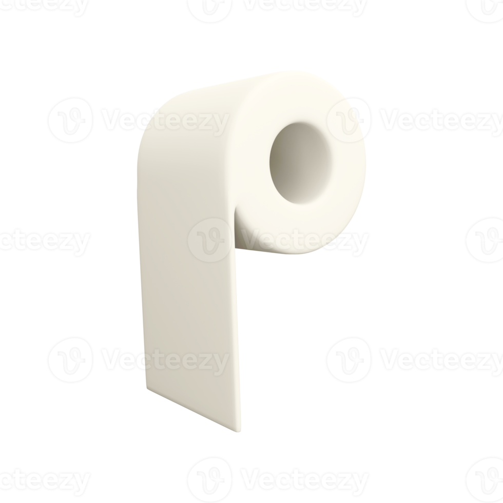 3d rendering paper napkin. 3d render paper napkin on white background. 3D render paper napkin, icon. png