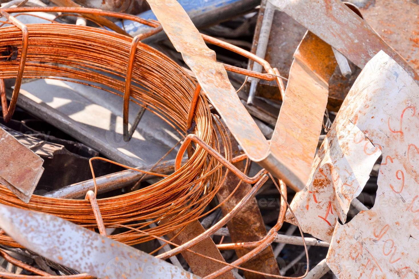 Scrap metal at the junkyard photo