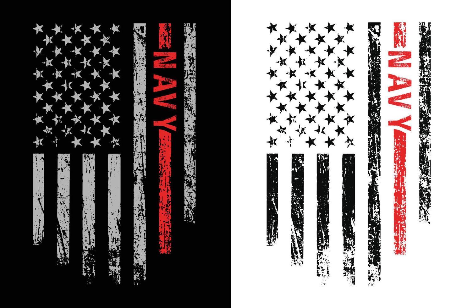 US Navy Flag T Shirt Design vector