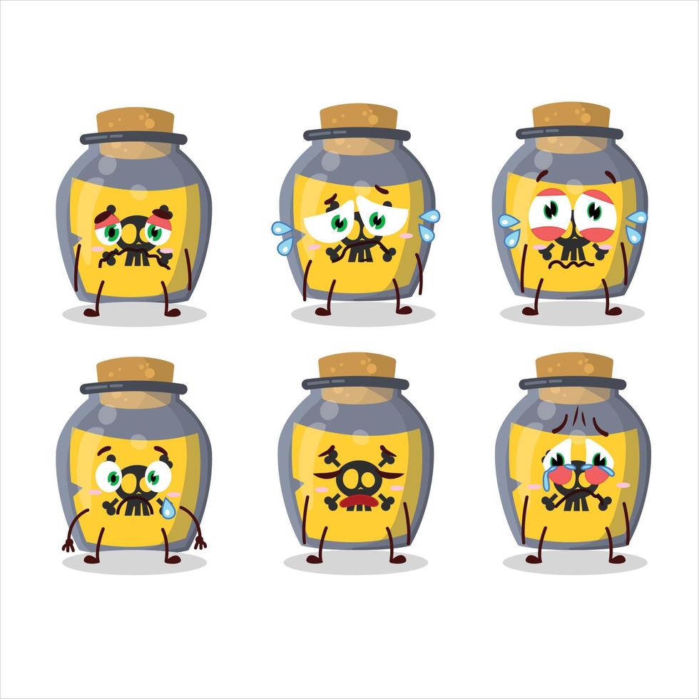 Dangerous potion cartoon character with sad expression vector