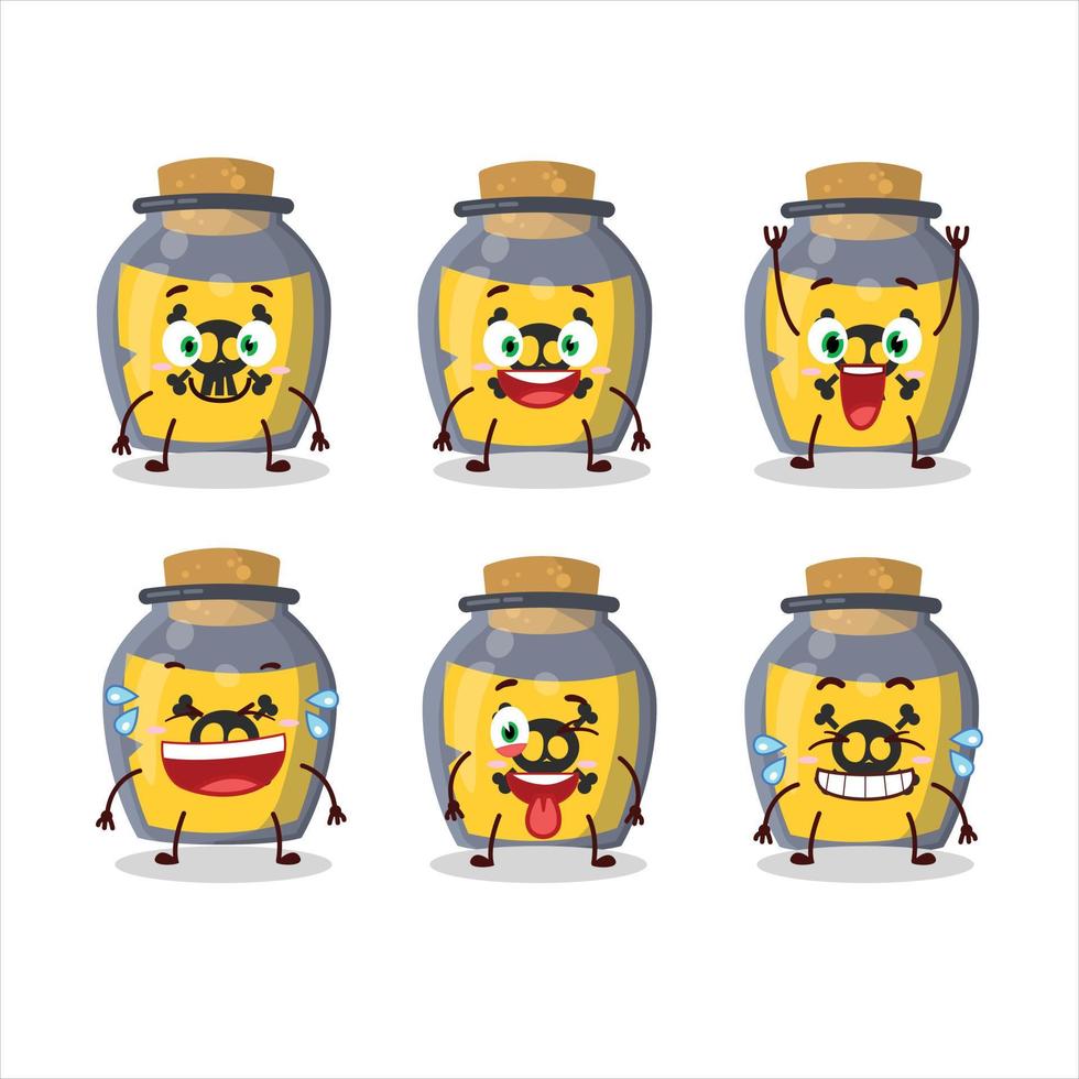 Cartoon character of dangerous potion with smile expression vector