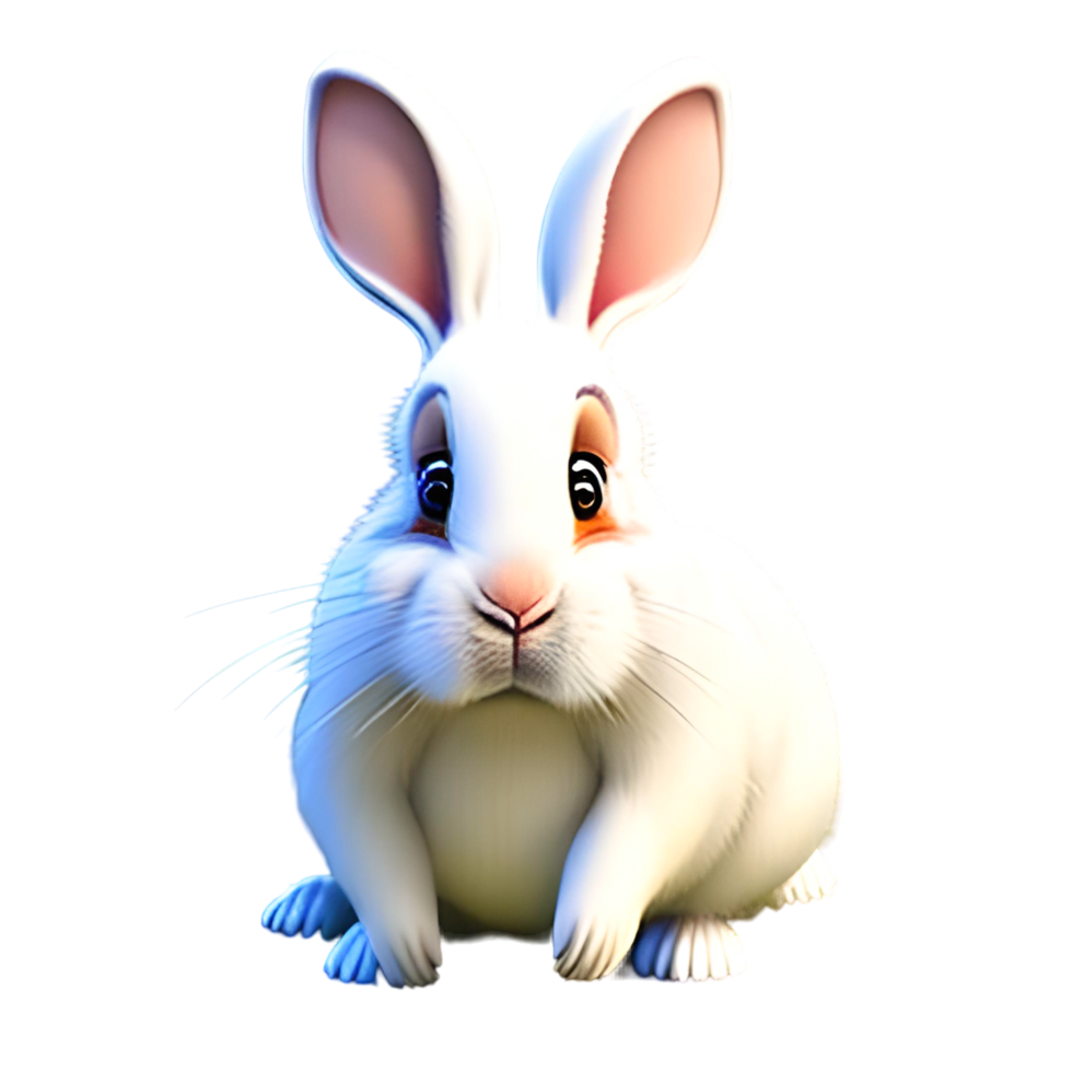 schattig dier wit konijn wit transparant png
