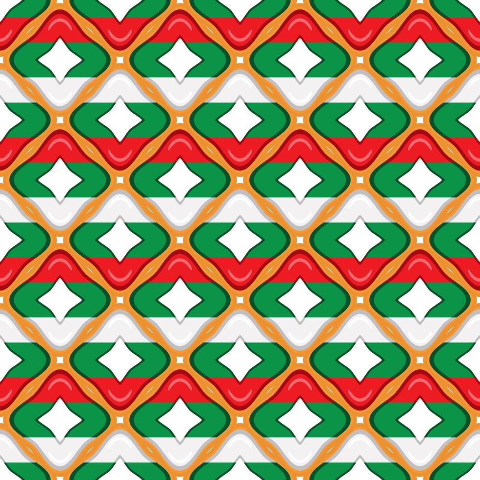 Pattern cookie with flag country Bulgaria in tasty biscuit vector