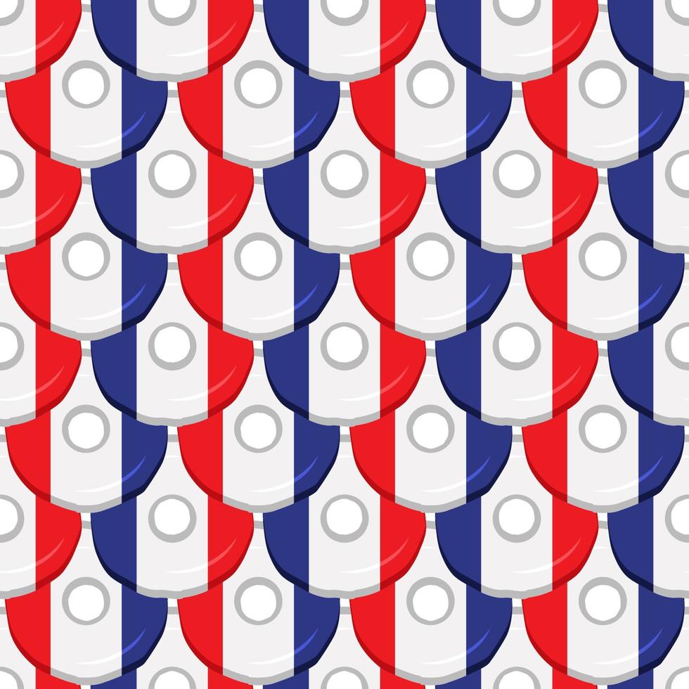 Pattern cookie with flag country France in tasty biscuit vector