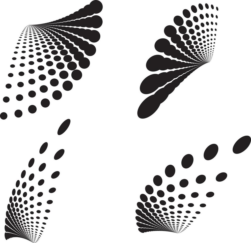 Design Elements With Dotted Patterns vector