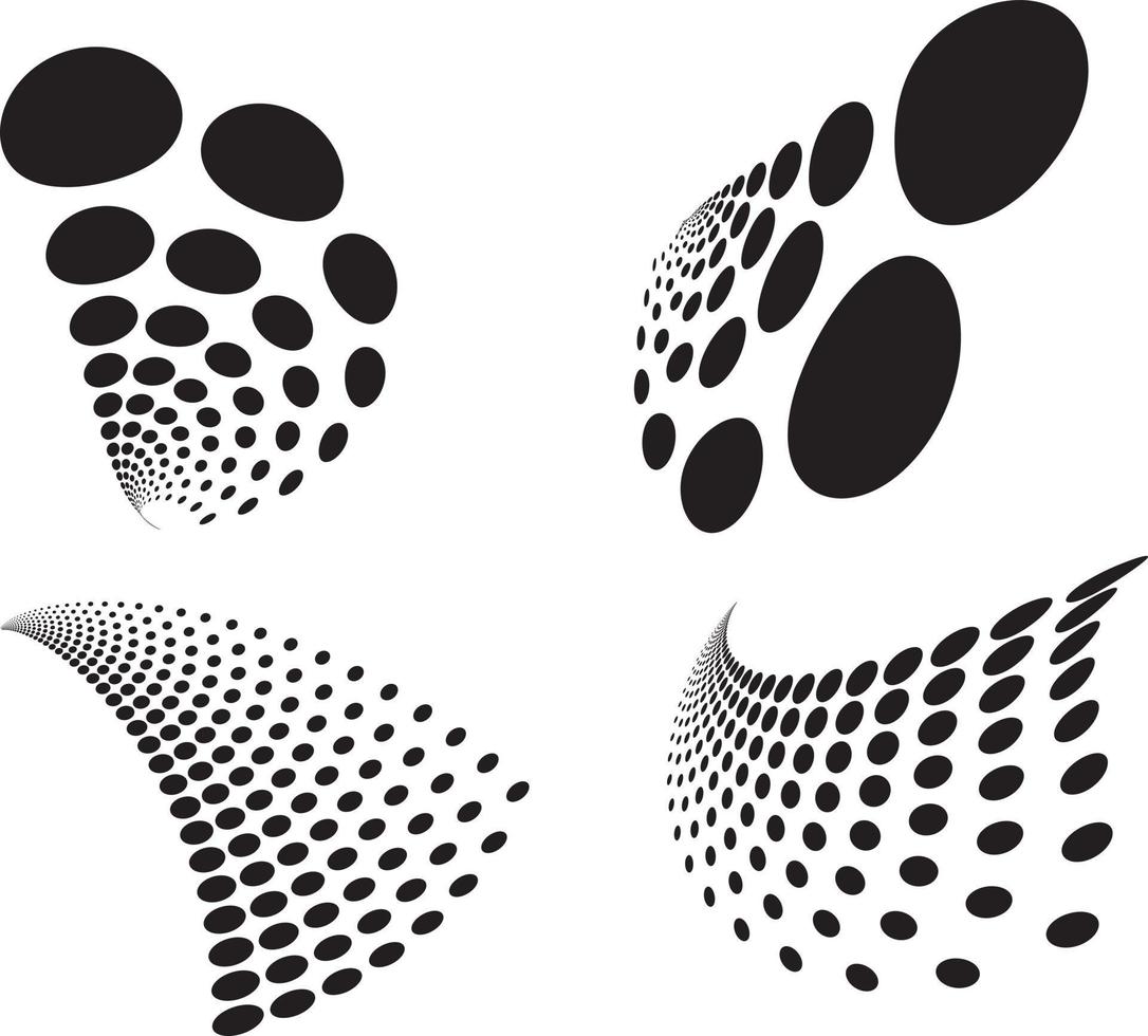 Black Dotted Patterns vector