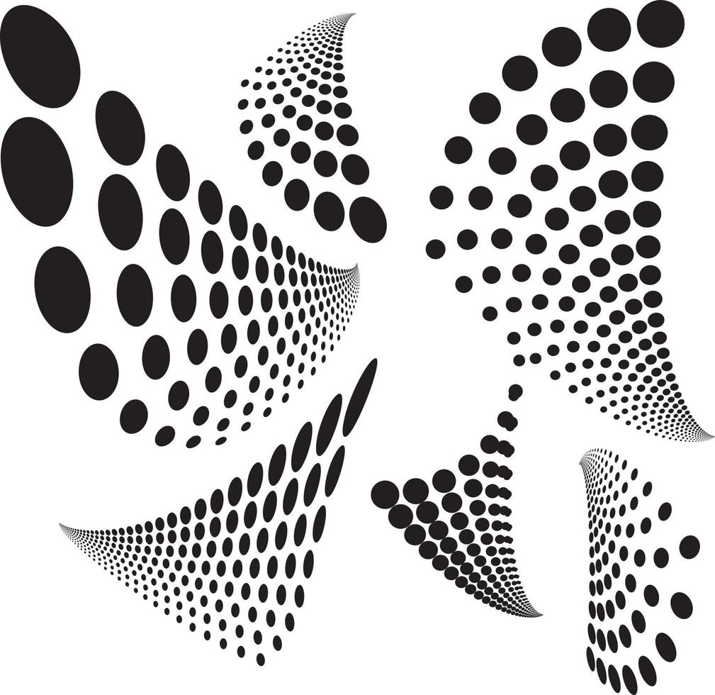 Black Dotted Design Elements vector