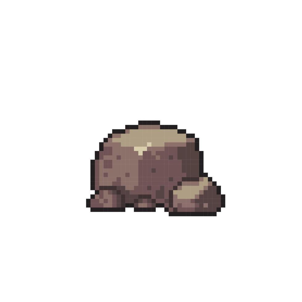 stones in pixel art style vector