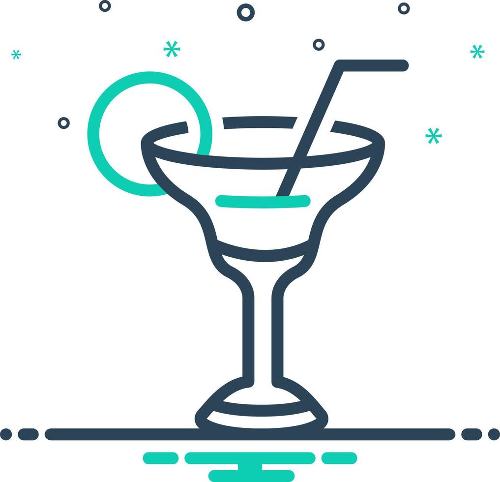 mix icon for martini vector