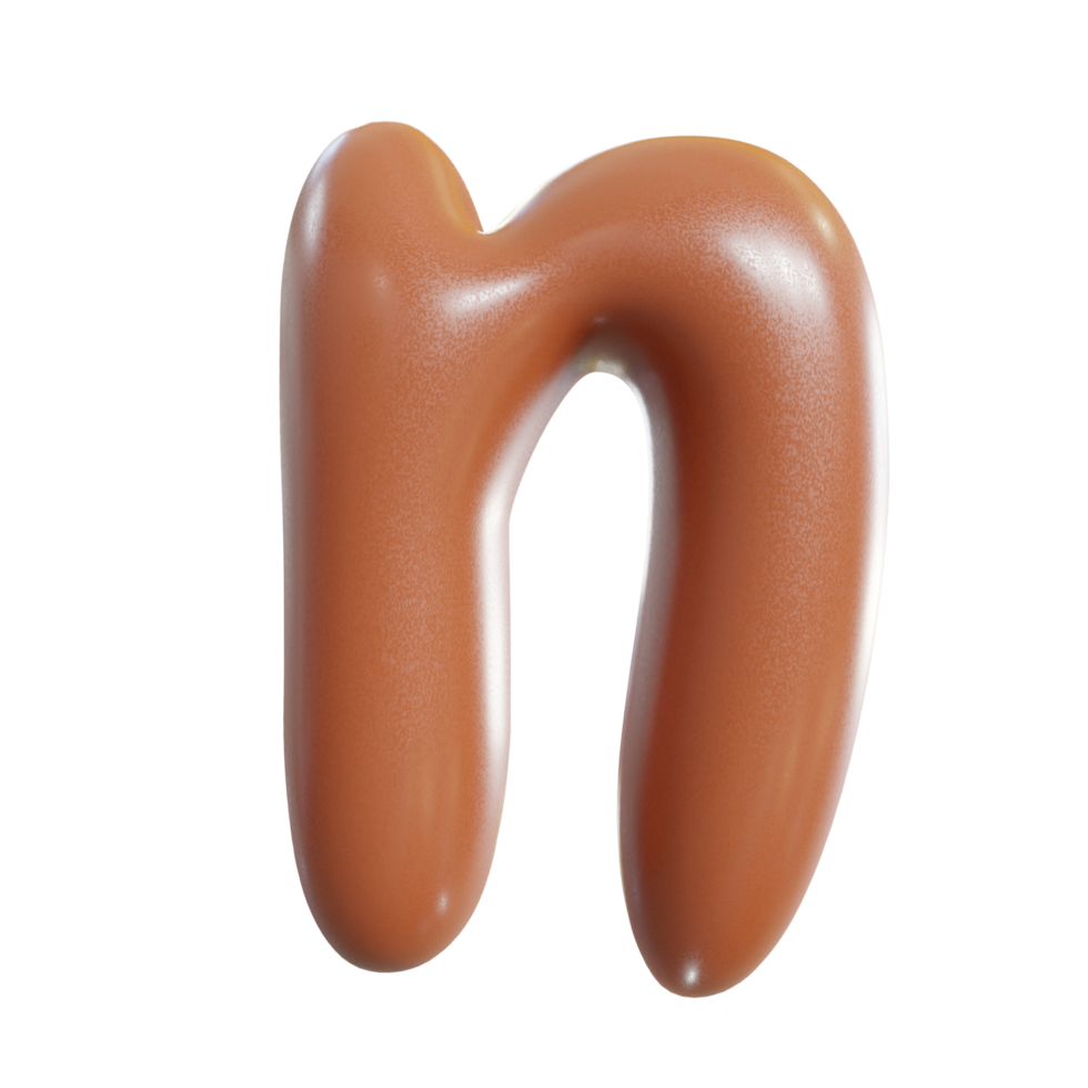 chocolate alfabeto fuente. 3d hacer png