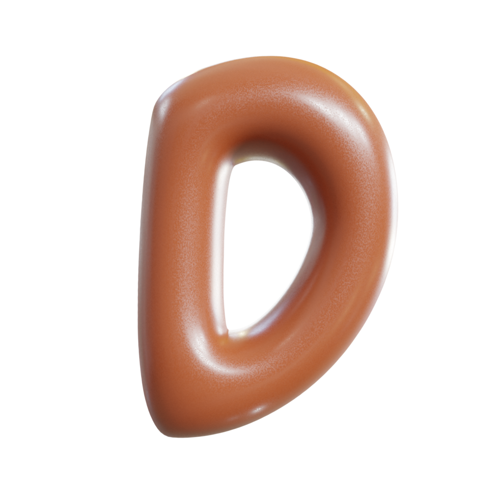 cioccolato alfabeto font. 3d rendere png