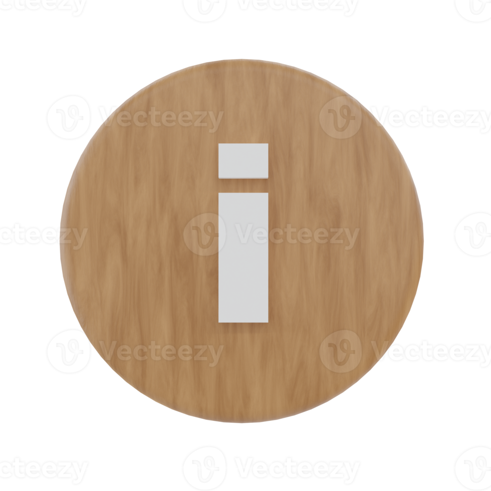 Letter i on shape round png