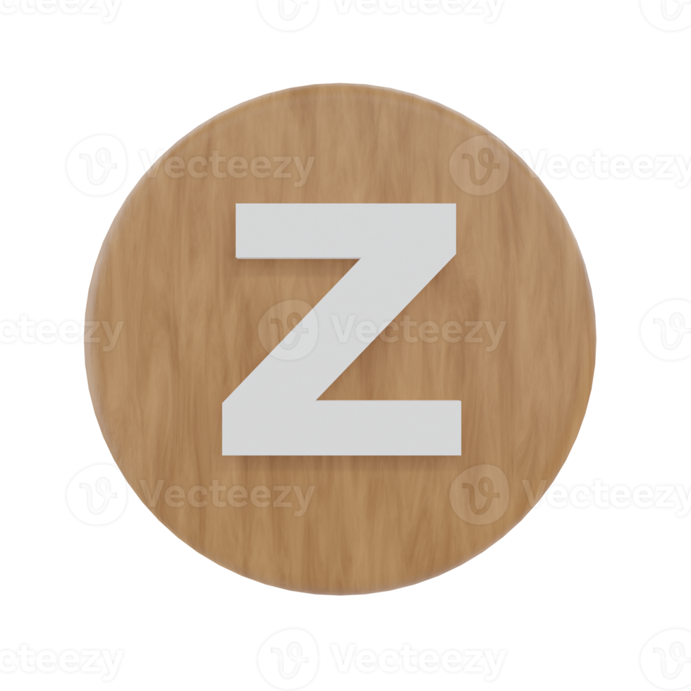 Letter Z on shape round png