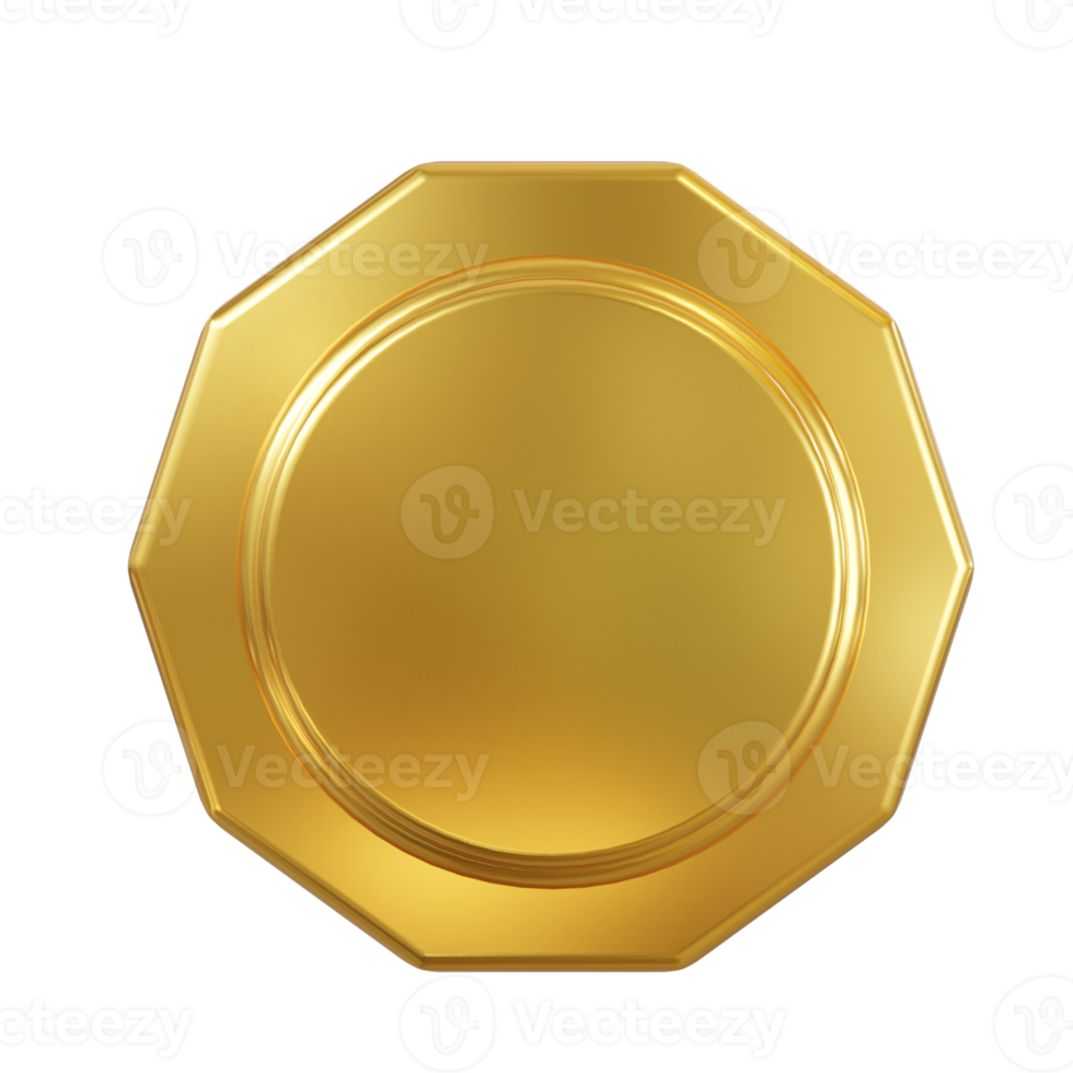 guld bricka medalj png