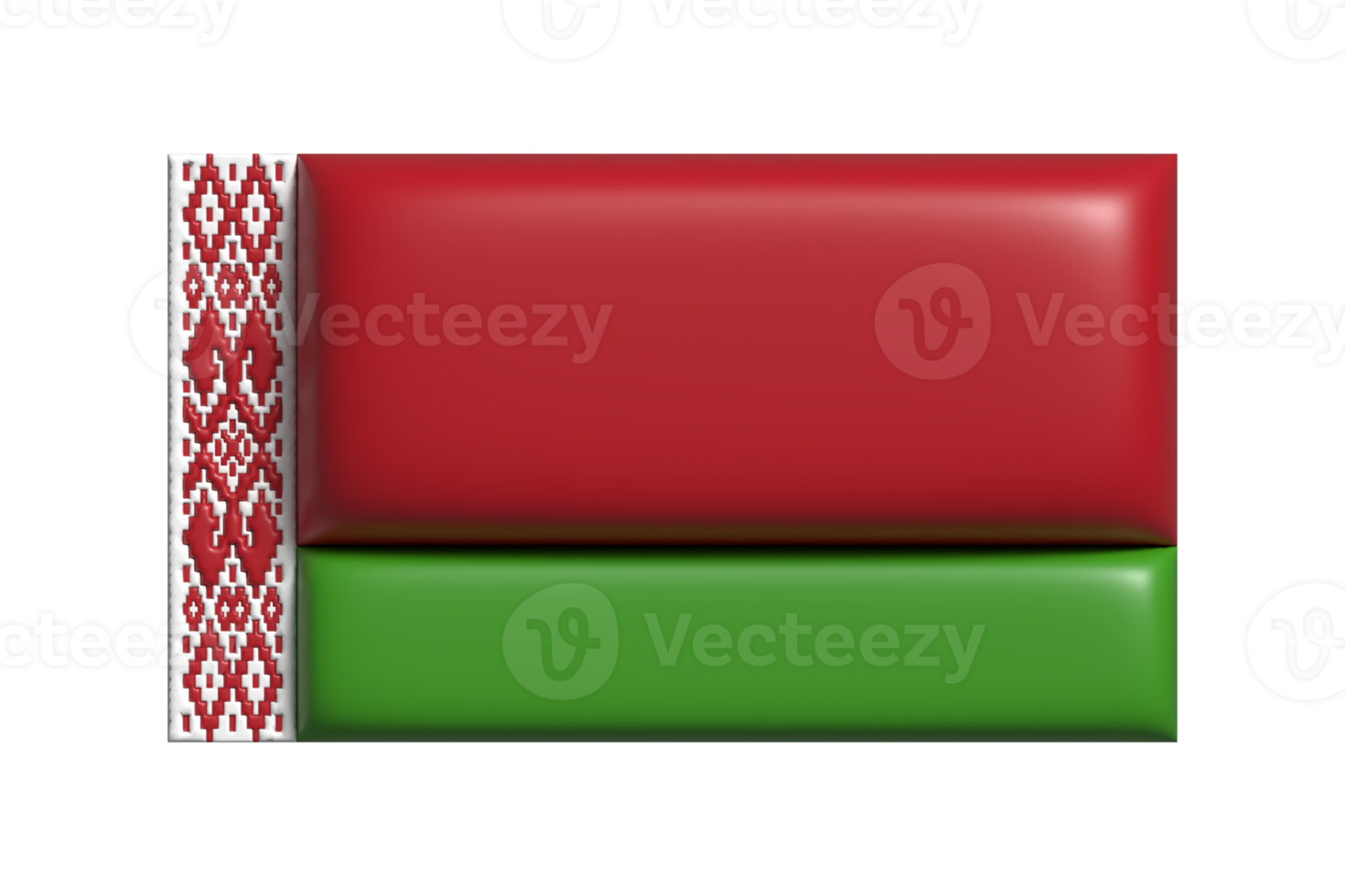 Belarus flag. 3d render png