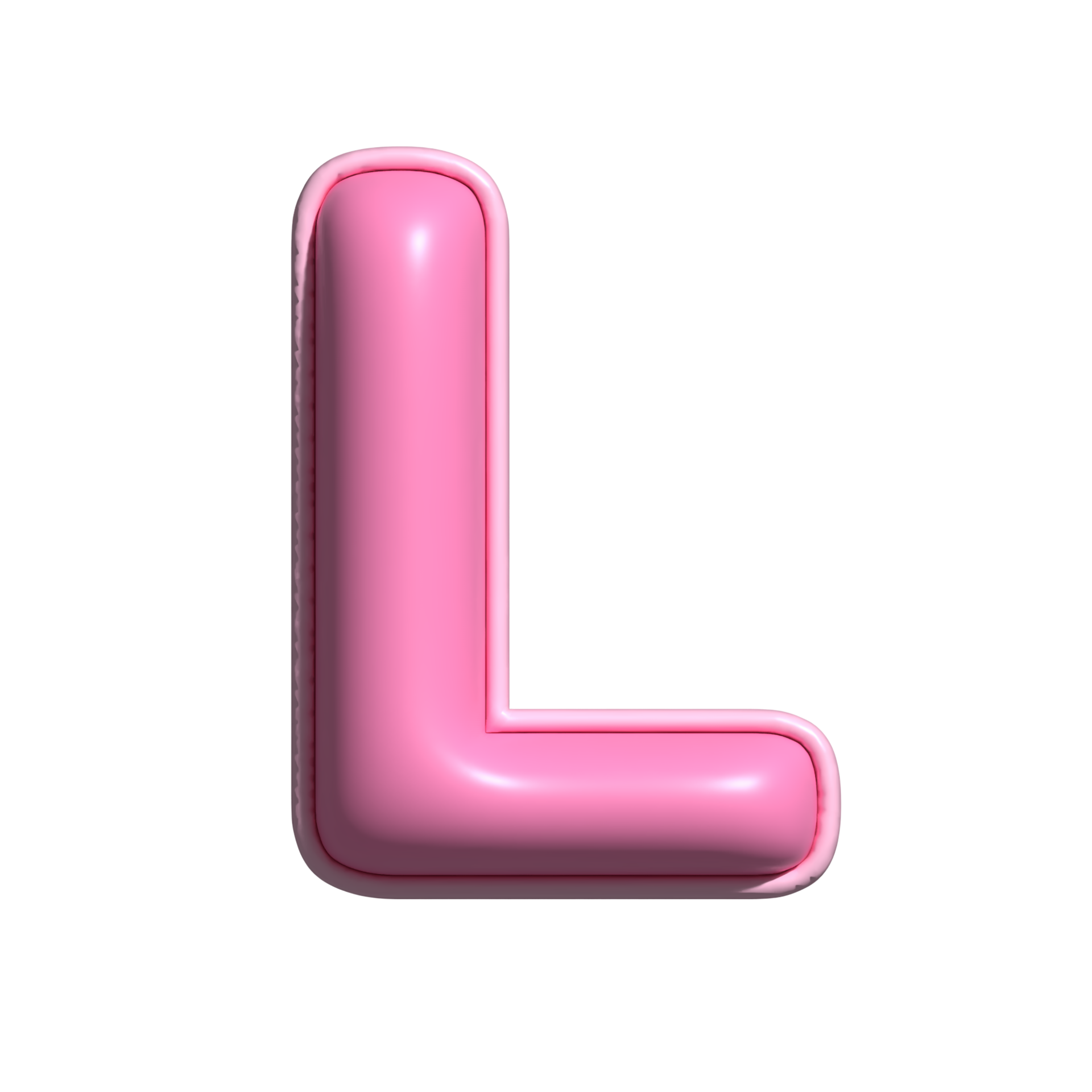 Pink Letter L | Sticker