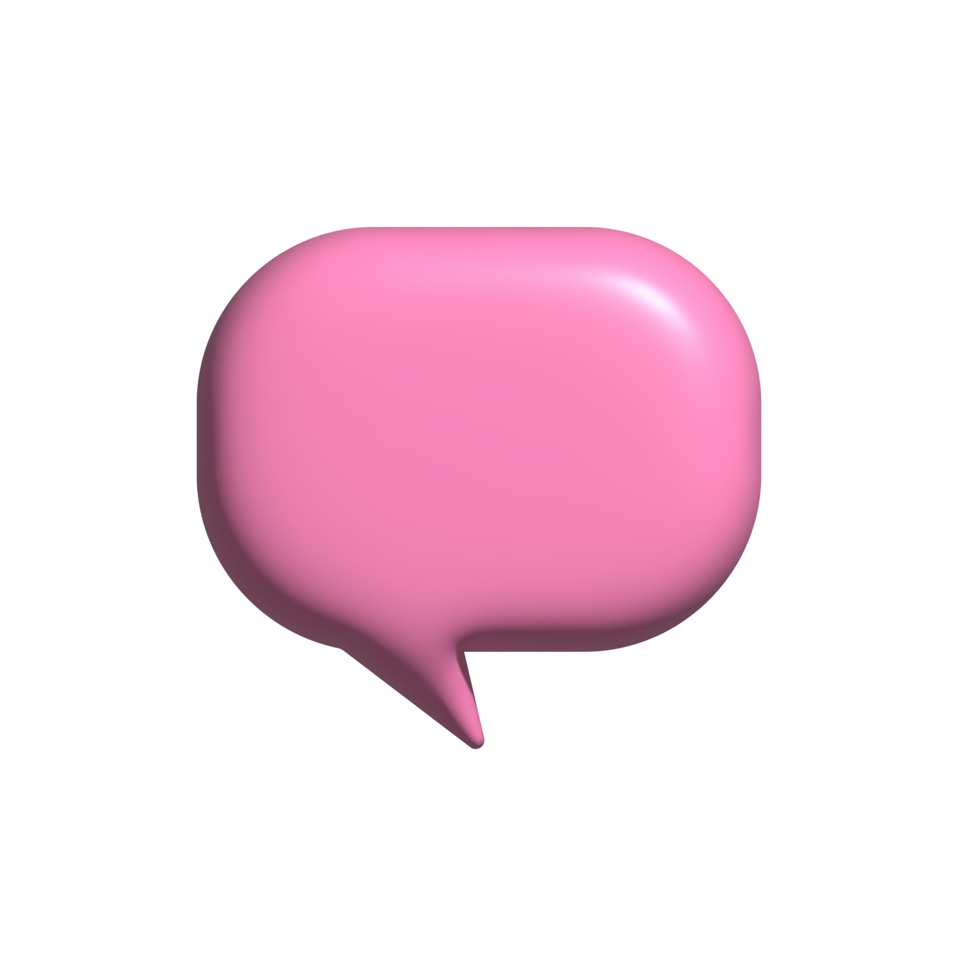 Free Bubble chat pink. 3d render 22285729 PNG with Transparent Background