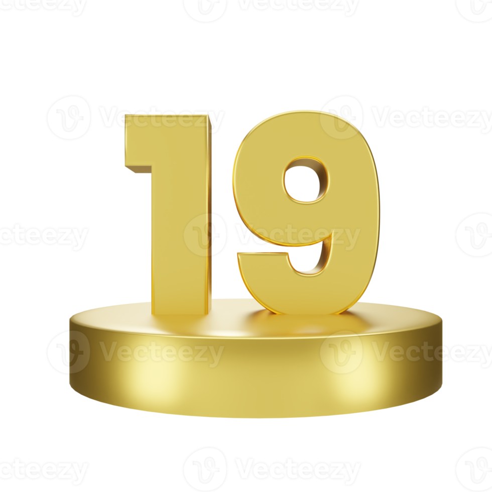 numero 19 su il d'oro podio png