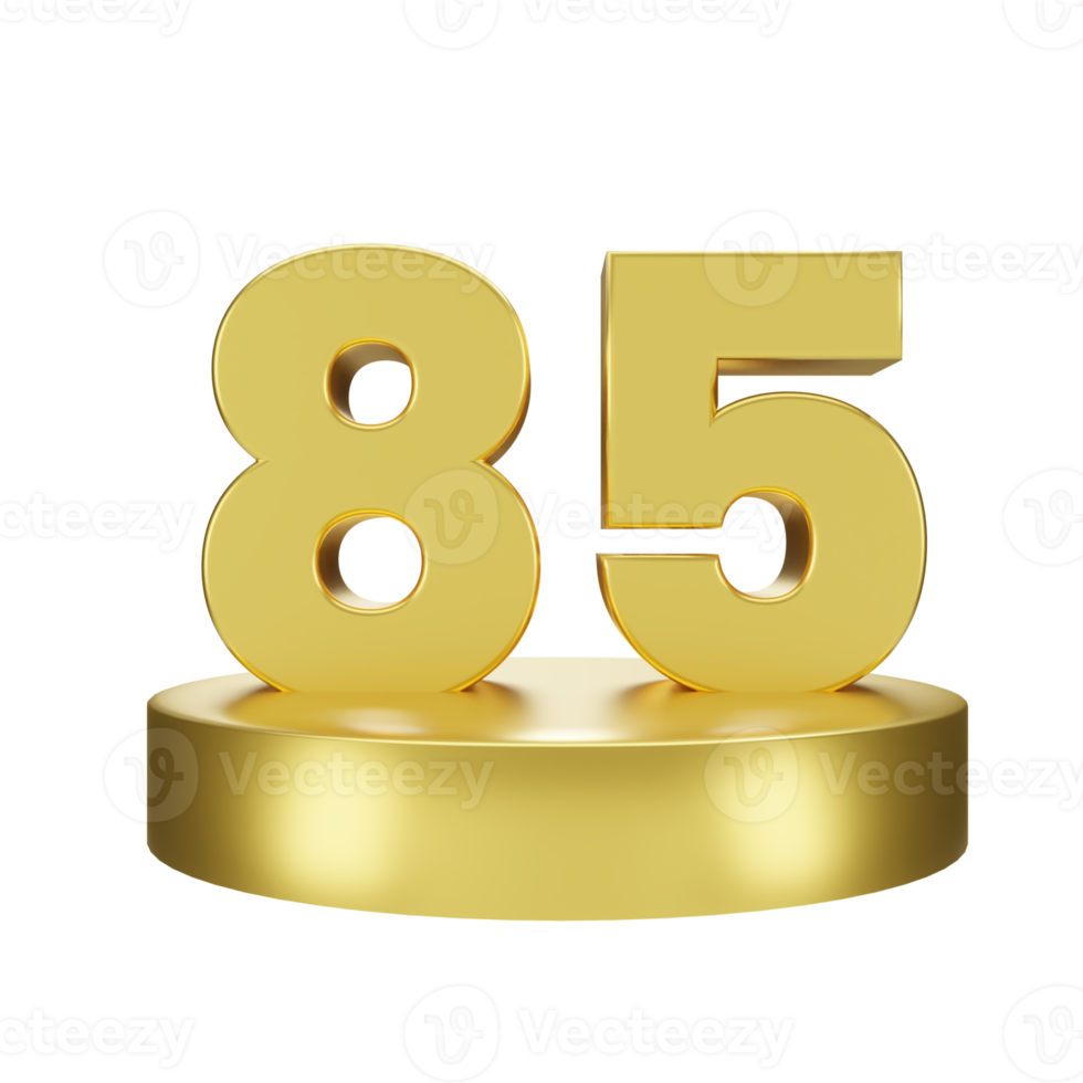 number 85 on the golden podium png