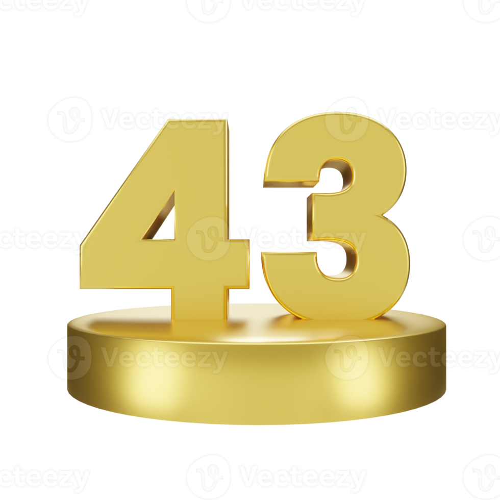 Number 43 On The Golden Podium 22285828 PNG number-43-on-the-golden-podium-22285828-png