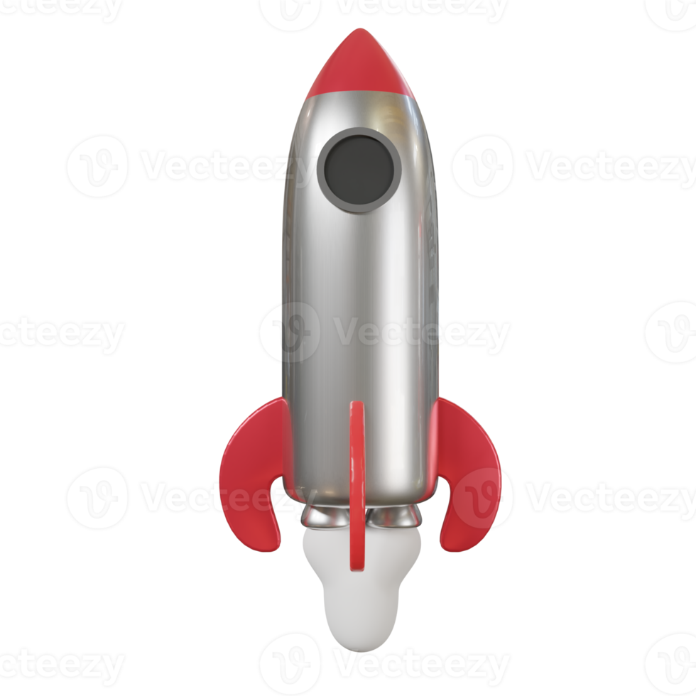 Rocket. 3d render png