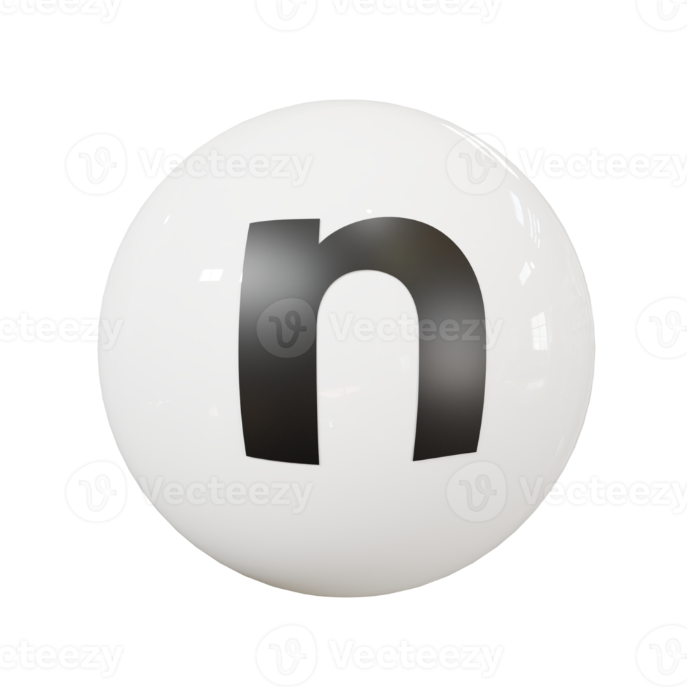 Ball letter n png
