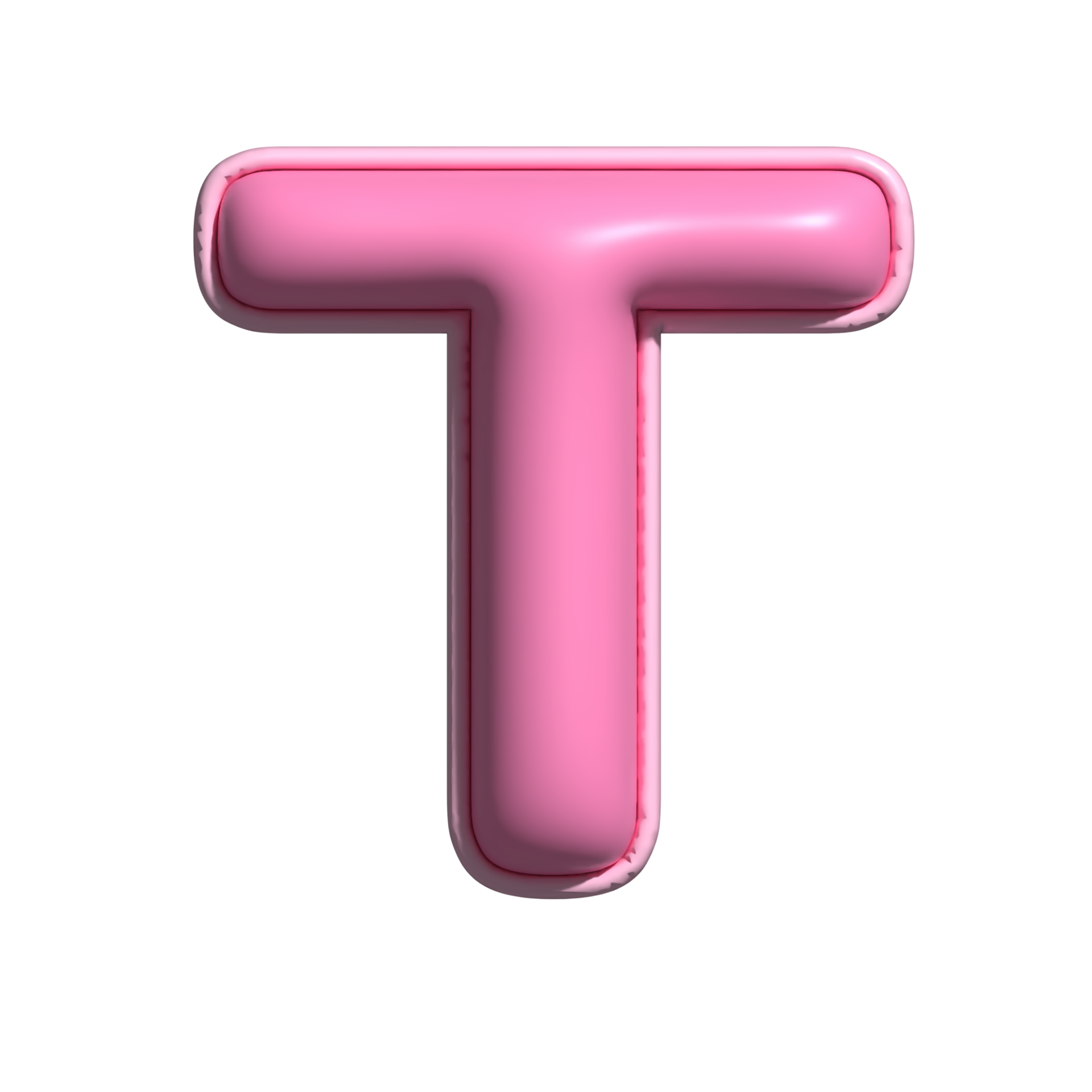Letter T pink alphabet glossy 22285870 PNG