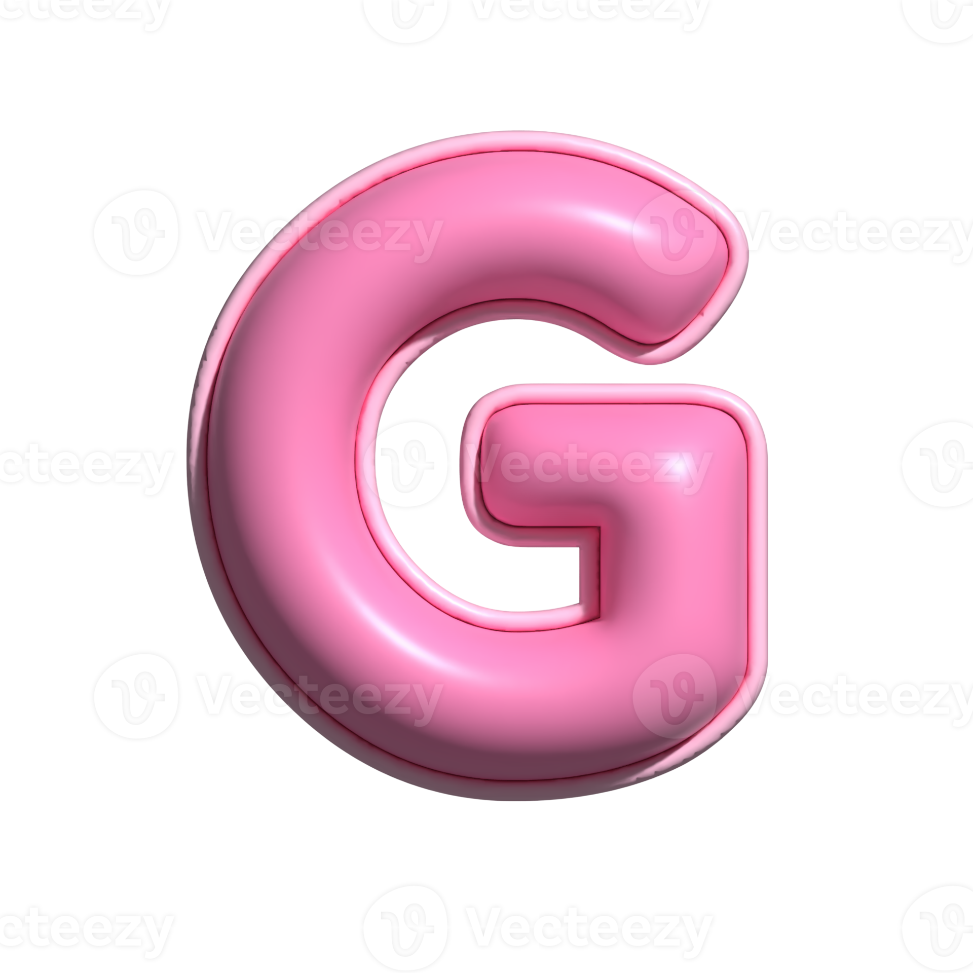 Letter G Pink Alphabet Glossy 22285876 PNG