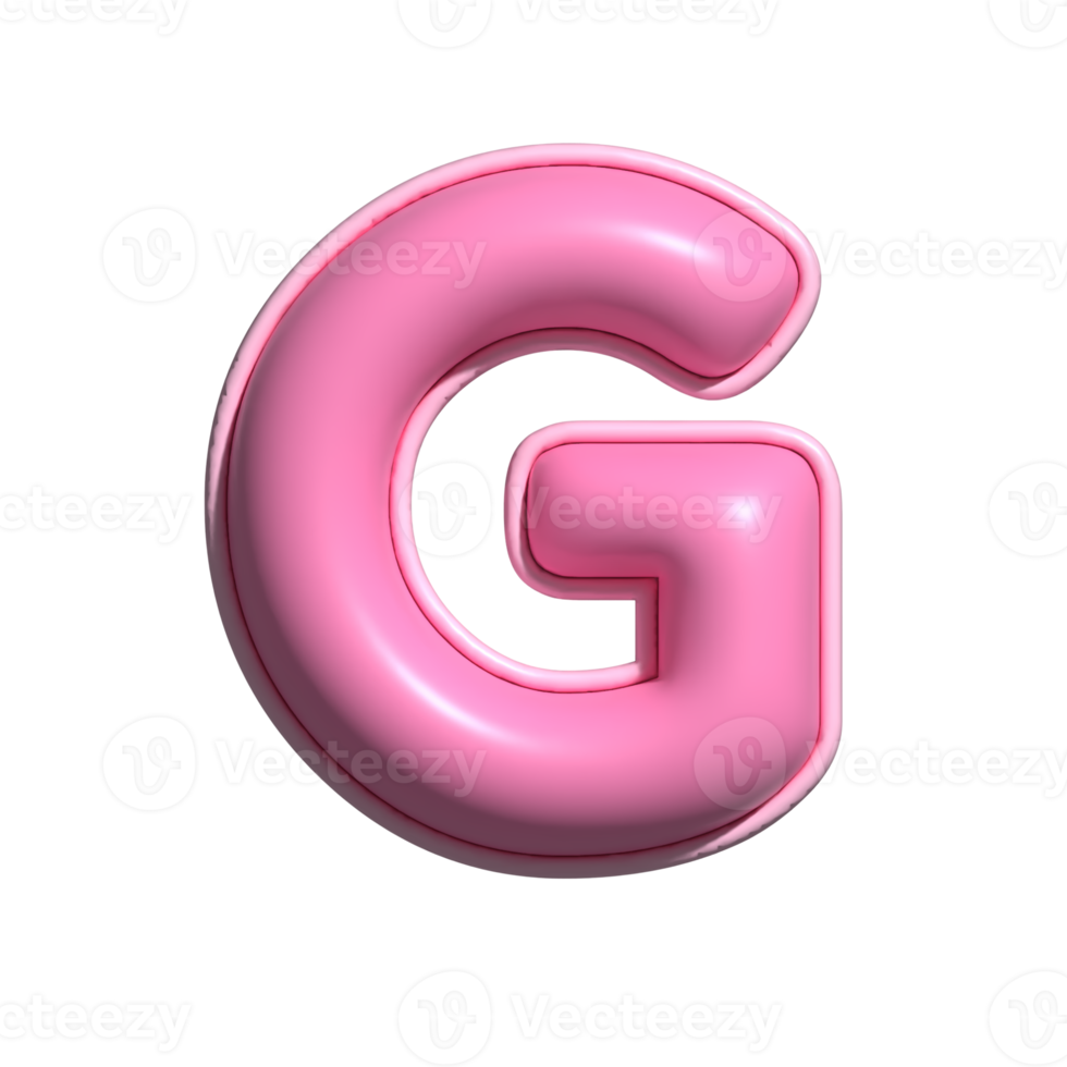 lettre g rose alphabet brillant png