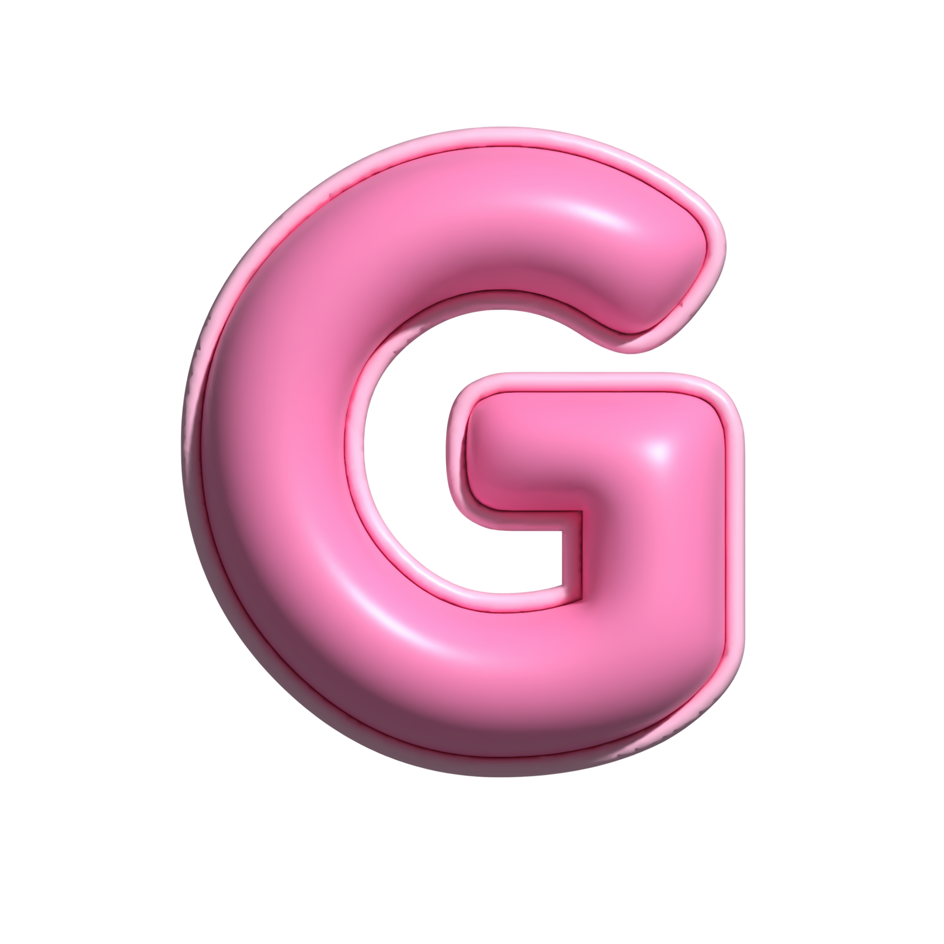 Letter G Pink Alphabet Glossy 22285876 PNG