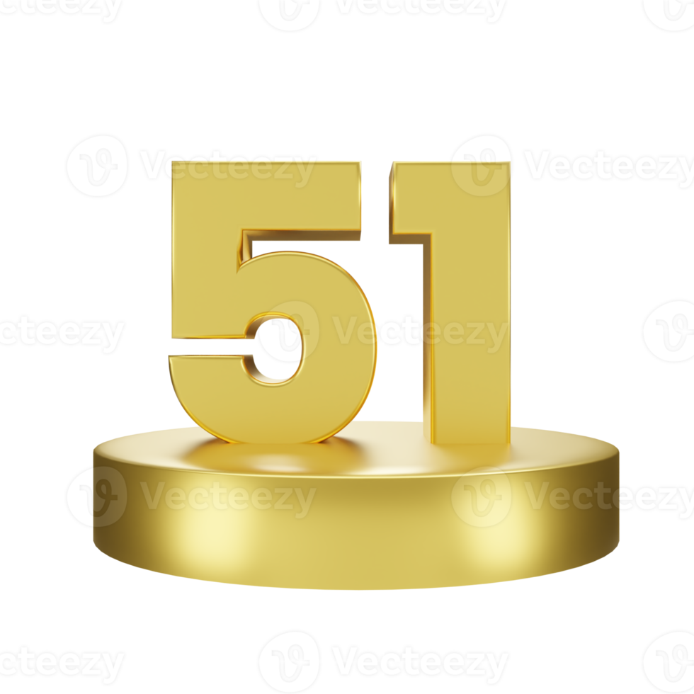 Free Nombre 51 Sur Le D or Podium 22285931 PNG With Transparent Background free-nombre-51-sur-le-d-or-podium-22285931-png-with-transparent-background