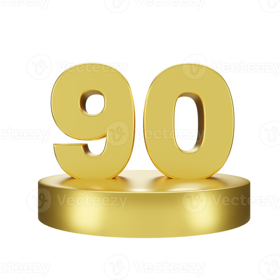 number 90 on the golden podium png