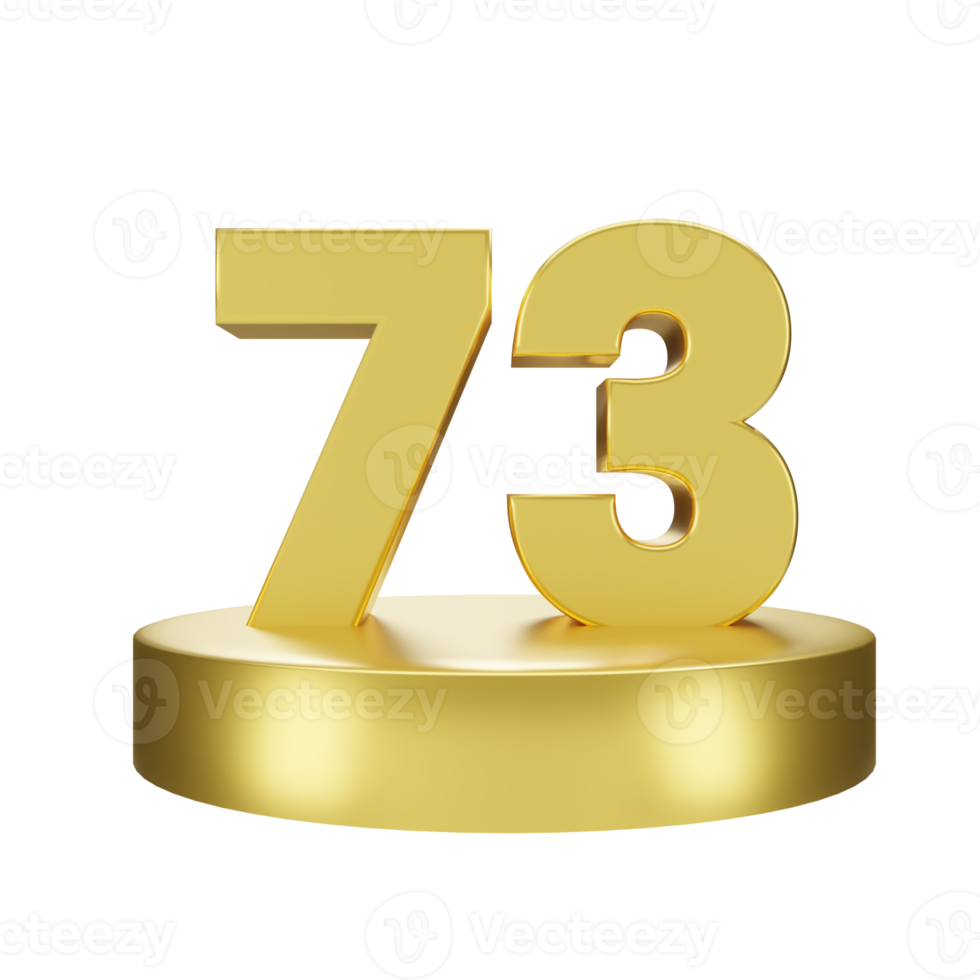 nombre 73 sur le d'or podium png