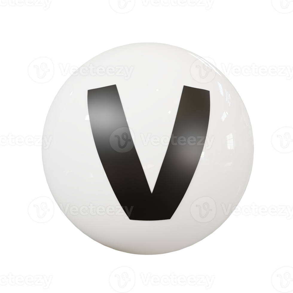 Ball letter v png