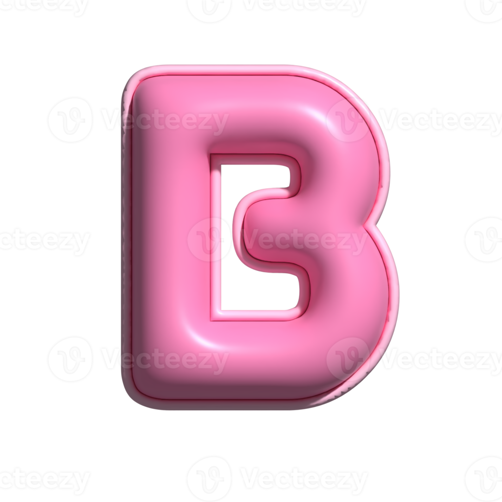 Letter B pink alphabet glossy 22285961 PNG