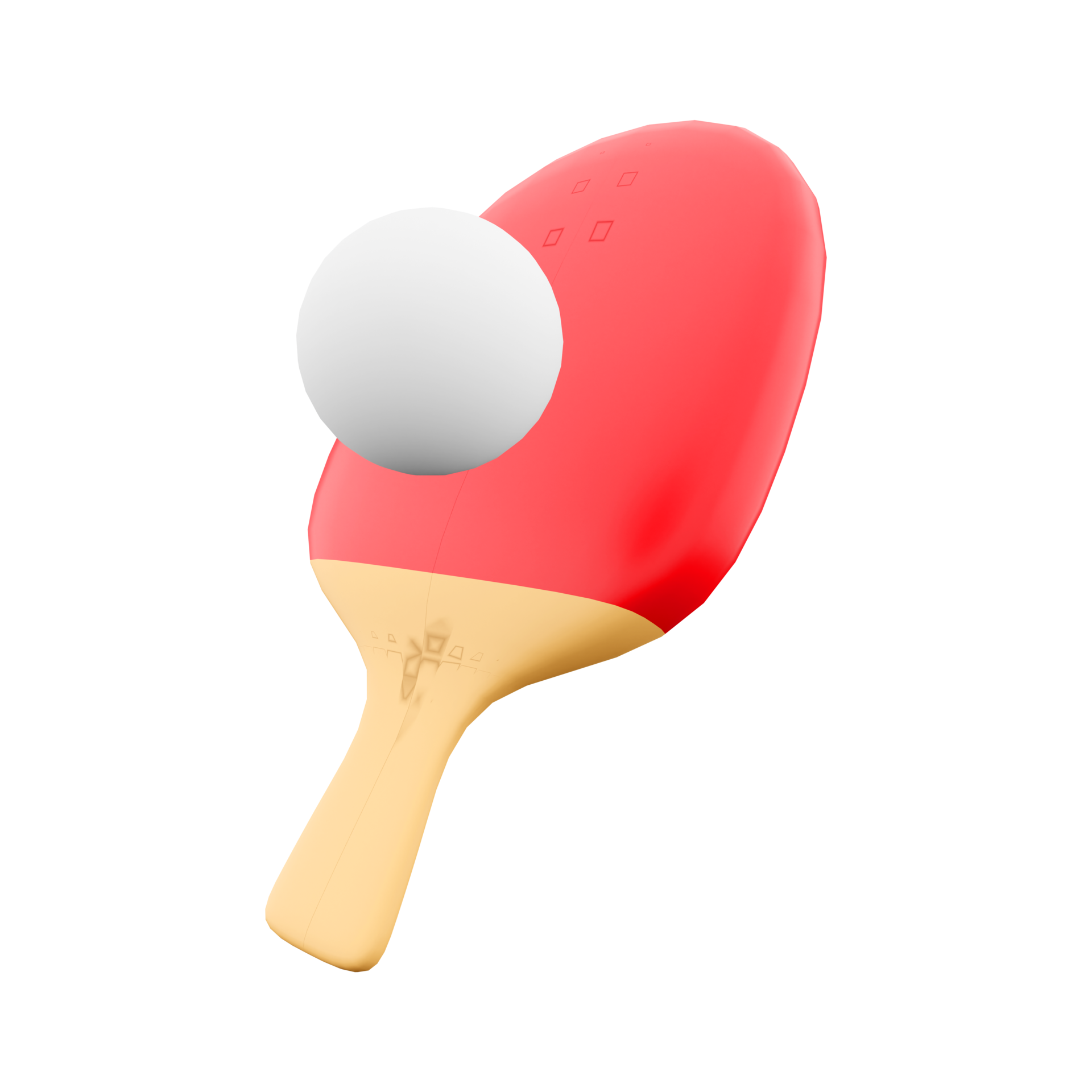 3d rendering table tennis racket and ball icon. 3d render Olympic sport