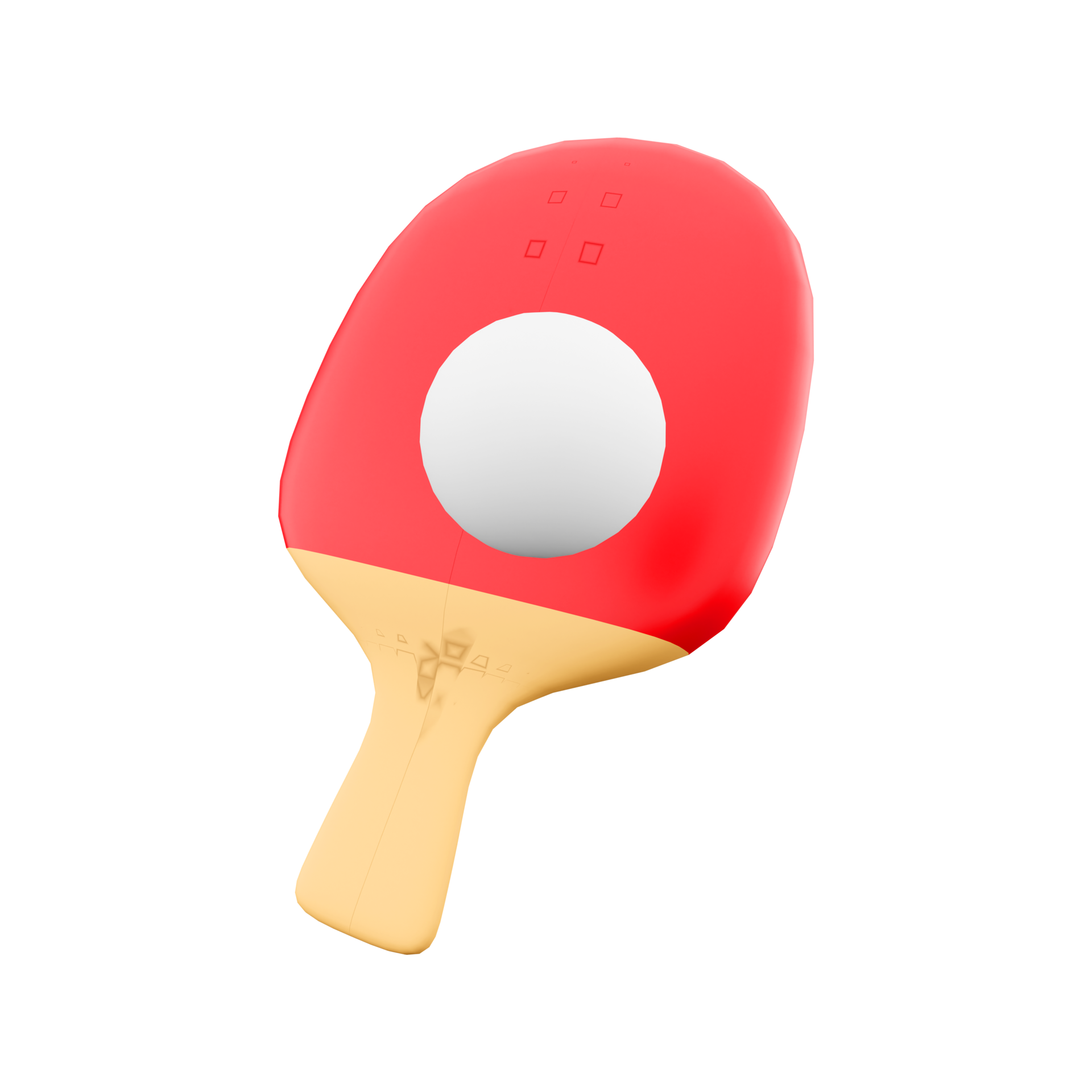 3d rendering table tennis racket and ball icon. 3d render Olympic sport