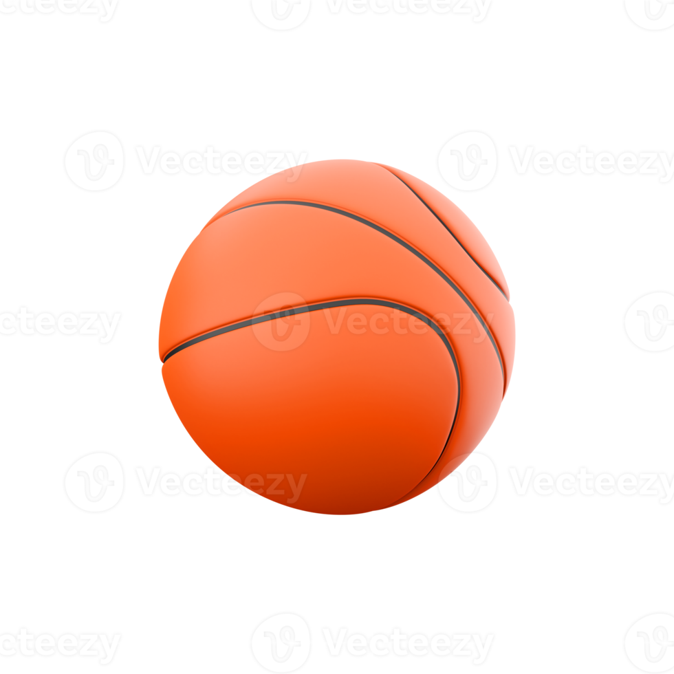 3d renderen basketbal icoon. 3d geven belangrijk een deel van de basketbal spel icoon. png