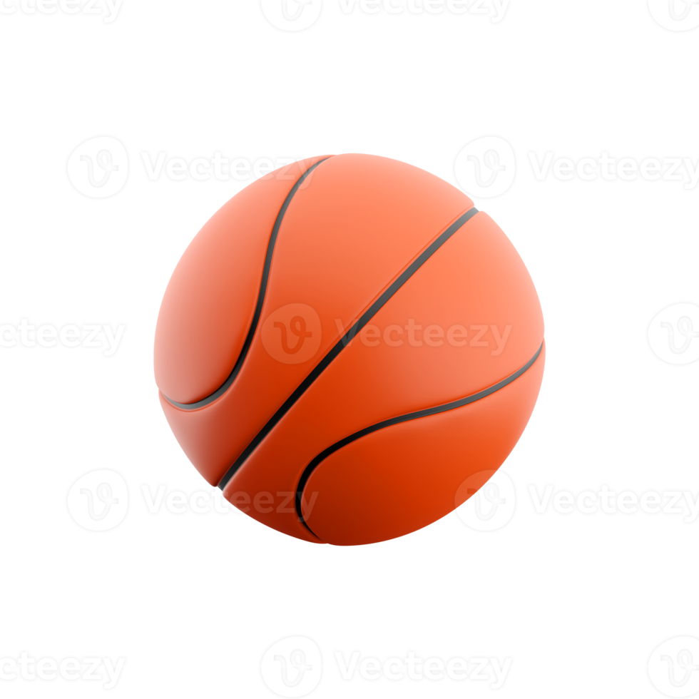 3d rendering basketball icon. 3d render important part of the basketball game icon. png