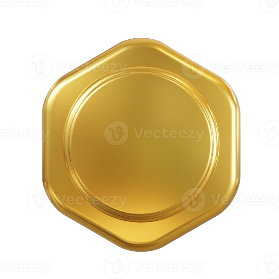 Gold badge medal png