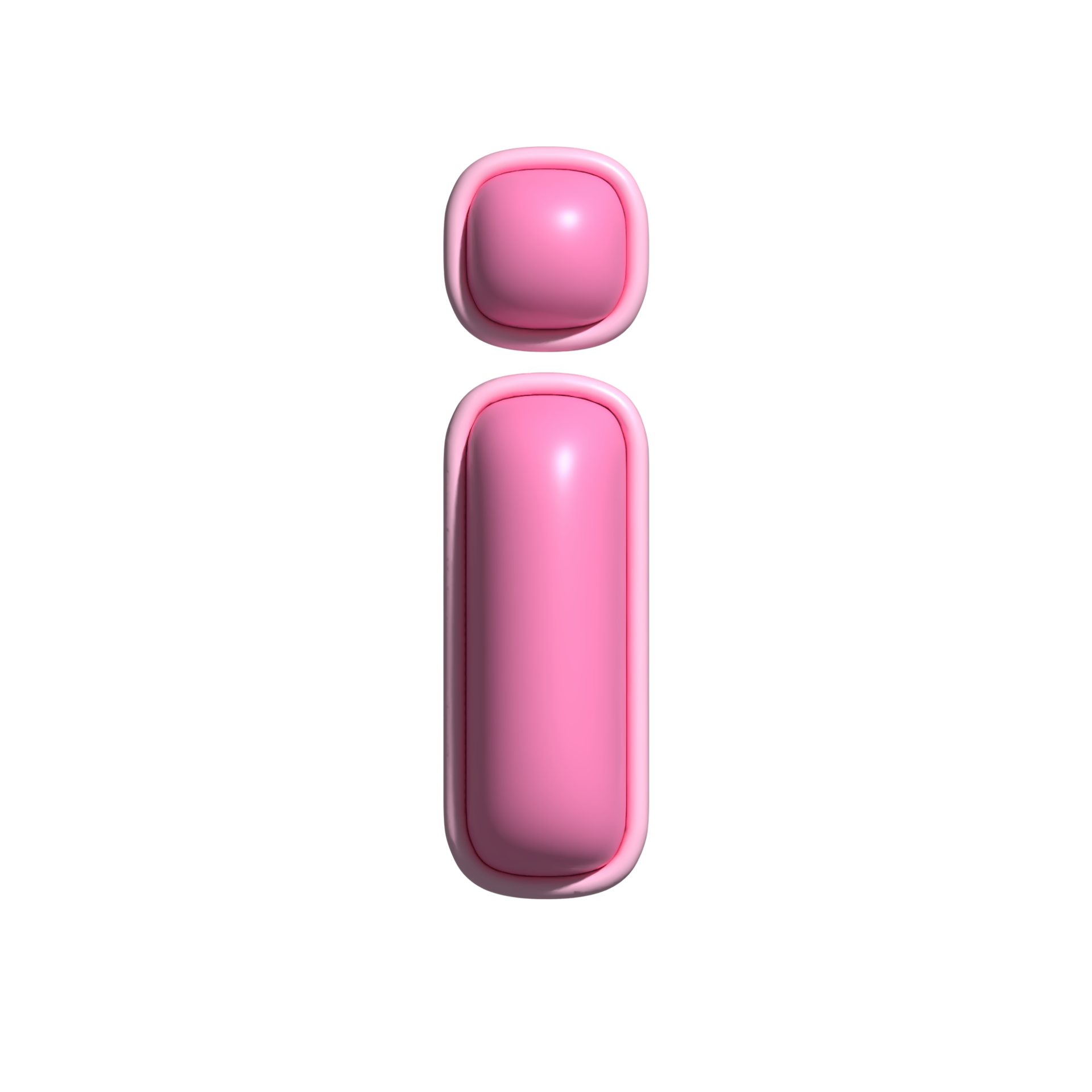 Letter I Pink Alphabet Glossy 22286207 PNG