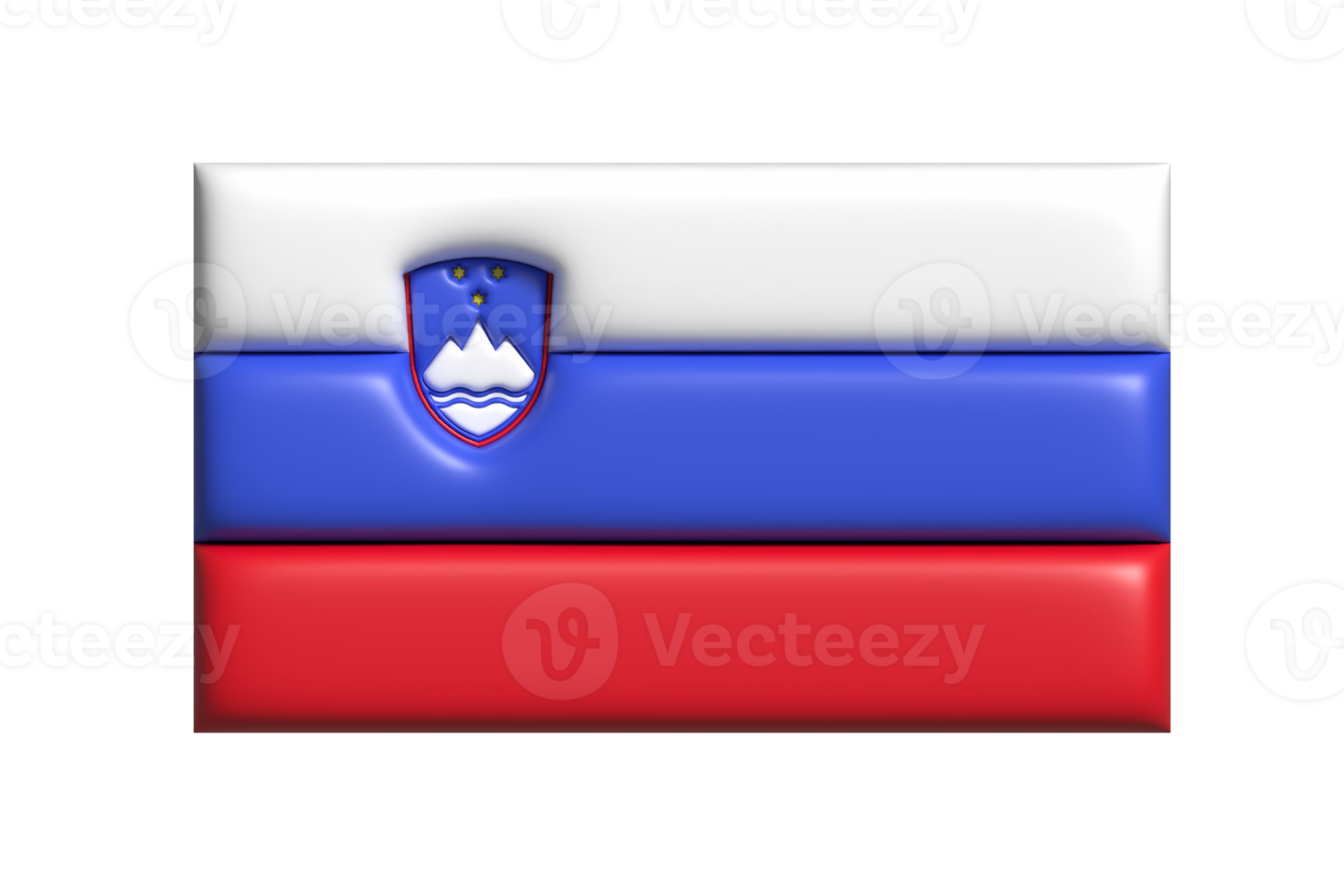 Slovenië vlag. 3d geven png