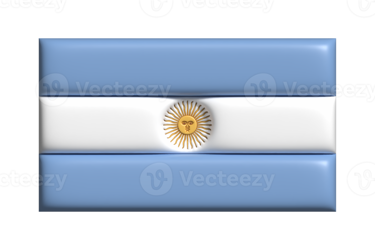 Argentina bandeira. 3d render png