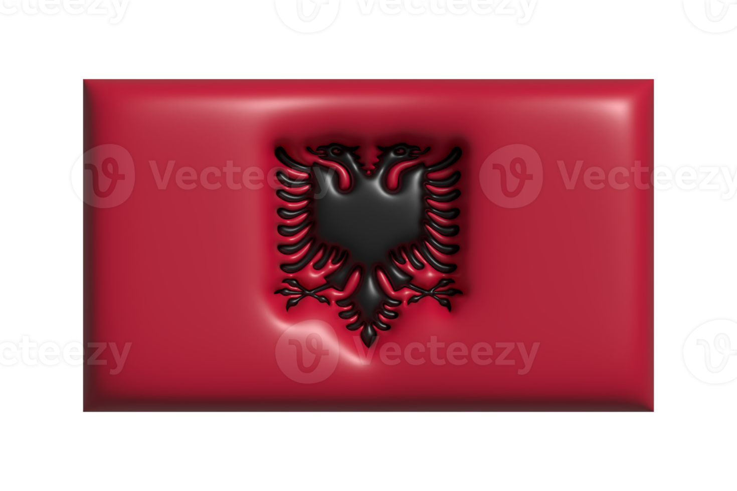 Albania flag. 3d render png