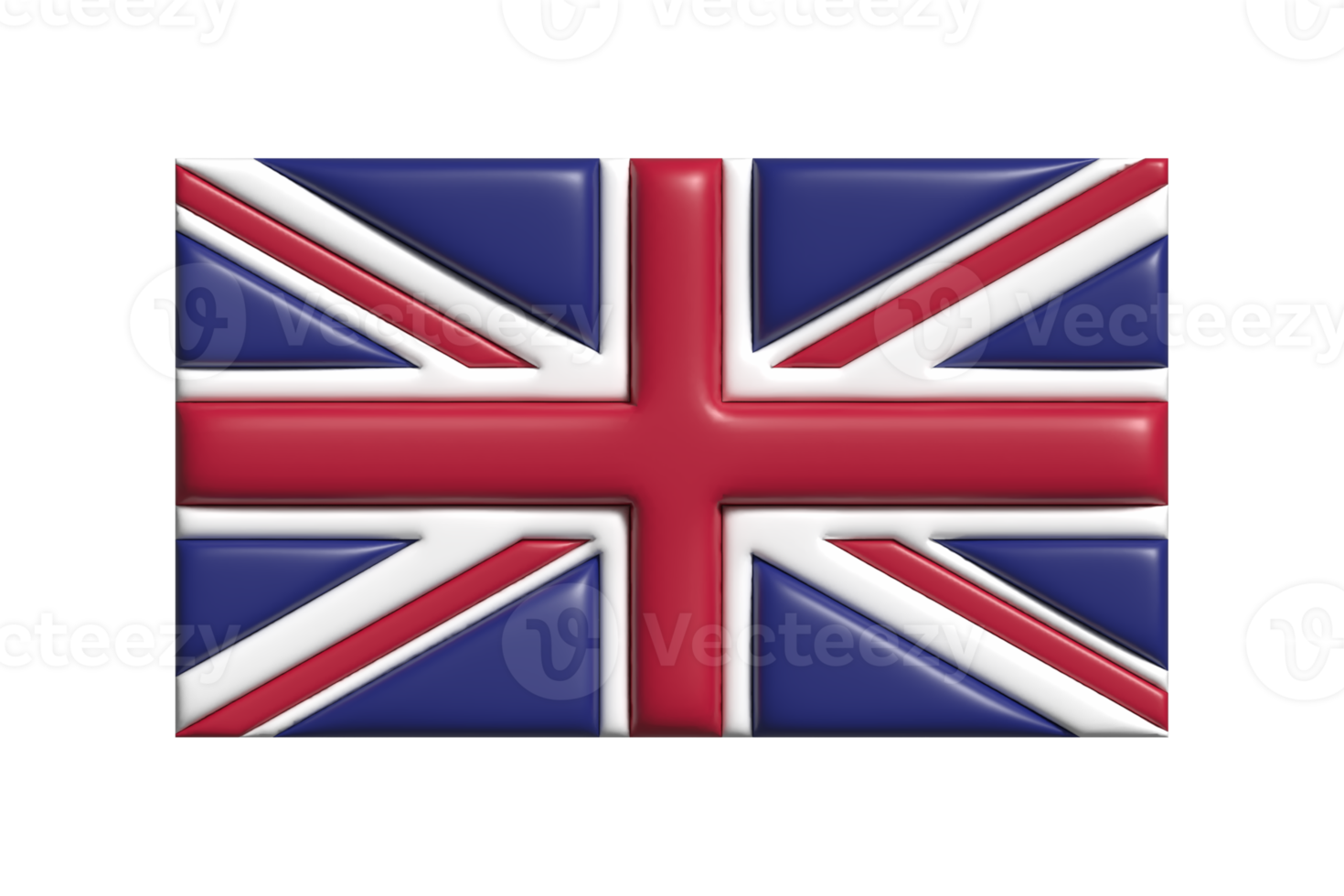 United kingdom flag. 3d render png