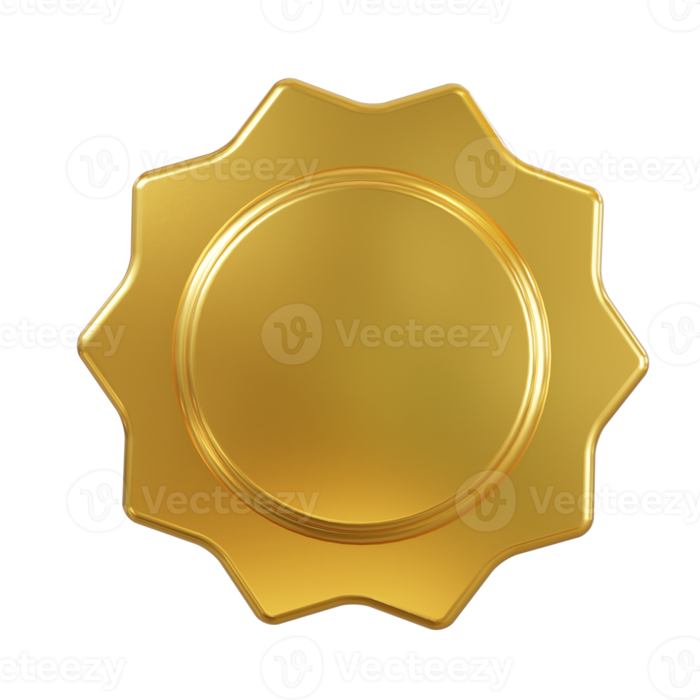 Gold badge medal png