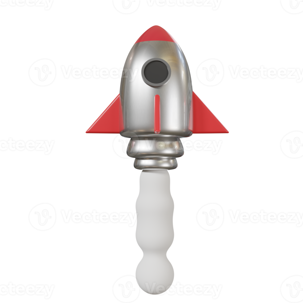 Rocket. 3d render png
