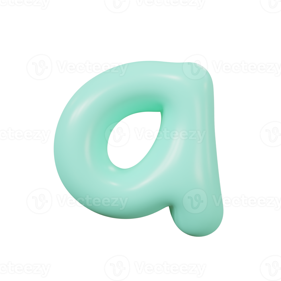 Letter a glossy color png